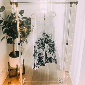 Light Blue Ombre Shift Dress, Floral